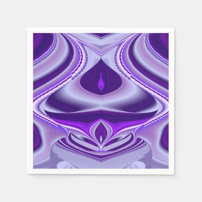 Servilleta De Papel Sueños del arcoiris de flores moradas (Anverso)