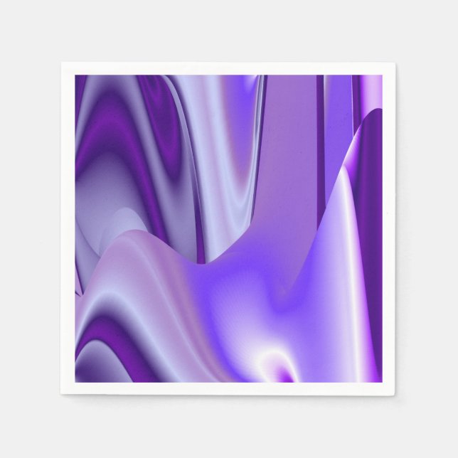 Servilleta De Papel Sueños del arcoiris de flores moradas (Anverso)