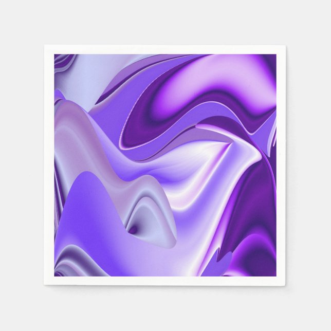 Servilleta De Papel Sueños del arcoiris de flores moradas (Anverso)
