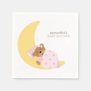 Servilleta De Papel Sueños dulces rosados durmiendo Oso de Teddy