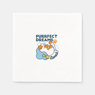Servilleta De Papel Sueños Perfectos Esperan – Gatito Dormido Soñador