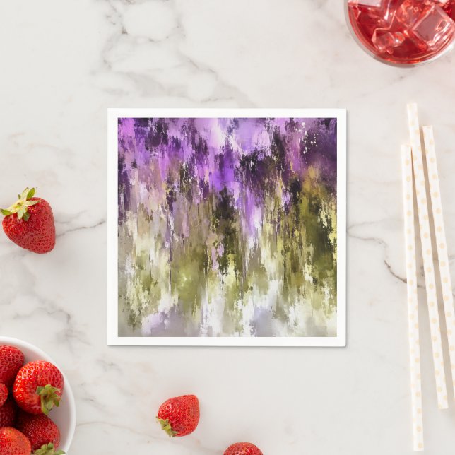 Servilleta De Papel Sueños Violetas y Cielos Oliva (In situ)