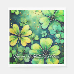Servilleta De Papel Suerte del Día de San Patricio - Watercolor Shamro
