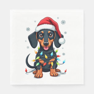 Servilleta De Papel Suéter de Navidad de árbol de perros Dachshund reg