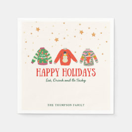 Servilleta De Papel Suéter fea, servilletas de fiesta navideña