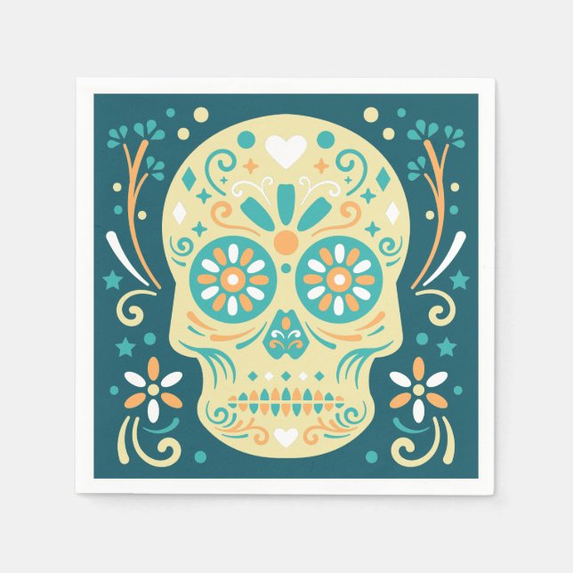 Servilleta De Papel Sugar Skull (Anverso)
