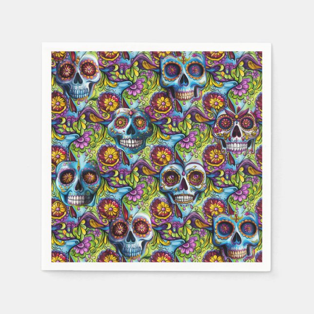 Servilleta De Papel Sugar Skull (Anverso)