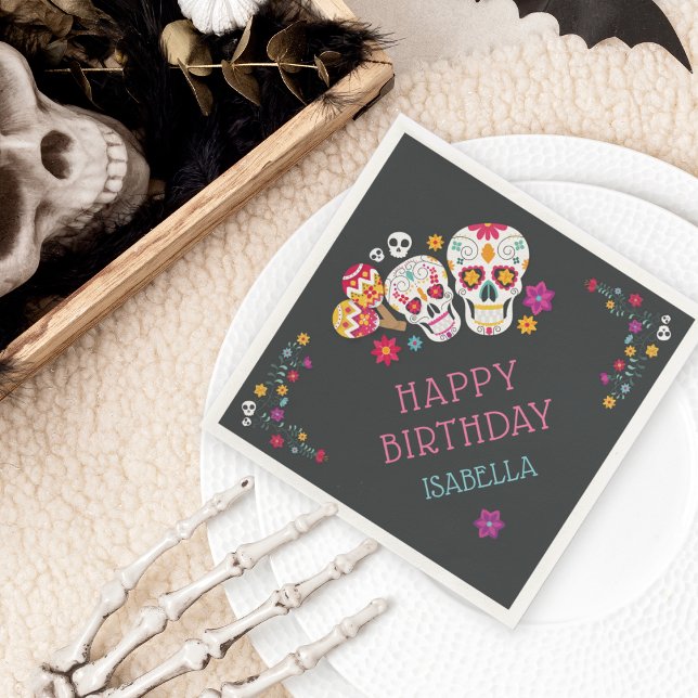 Servilleta De Papel Sugar Skulls Dia de Muertos Tema Fiesta de cumplea (Subido por el creador)