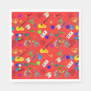 Servilleta De Papel Suministros de Arte Servilletas Rojas
