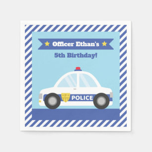 Servilleta De Papel Suministros de fiesta de cumpleaños de la policí