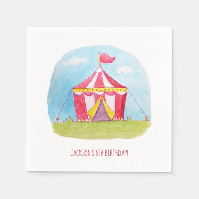 Servilleta De Papel Suministros de fiesta de cumpleaños infantil carna (Anverso)