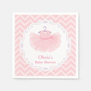 Servilleta De Papel Suministros para Baby Shower de Niña con Tutú de B