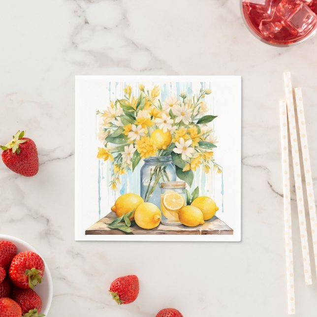 Servilleta De Papel Summer Lemon Blossom Jar (In situ)