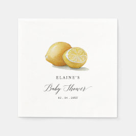 Servilleta De Papel Summer Lemon Lime Citrus Baby Shower
