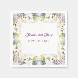 Servilleta De Papel Summer Lilac Wildflower Boda romántico