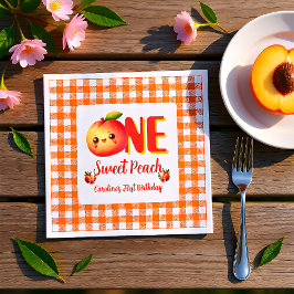 Servilleta De Papel Summer One Cute Peach Birthday 