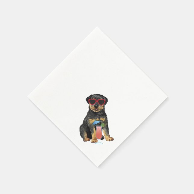 Servilleta De Papel Summer Rottweiler (Borde)