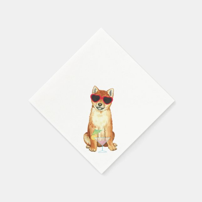 Servilleta De Papel Summer Shiba Inu (Borde)
