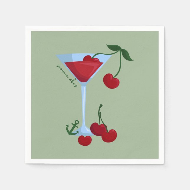 Servilleta De Papel Summer Vibes Cherry (Anverso)