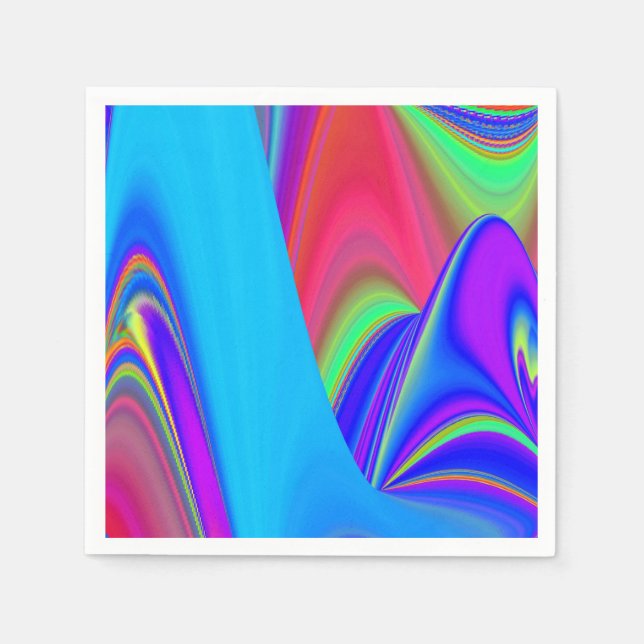 Servilleta De Papel Summerfeeling, Resumen 3D Rainbowart (Anverso)
