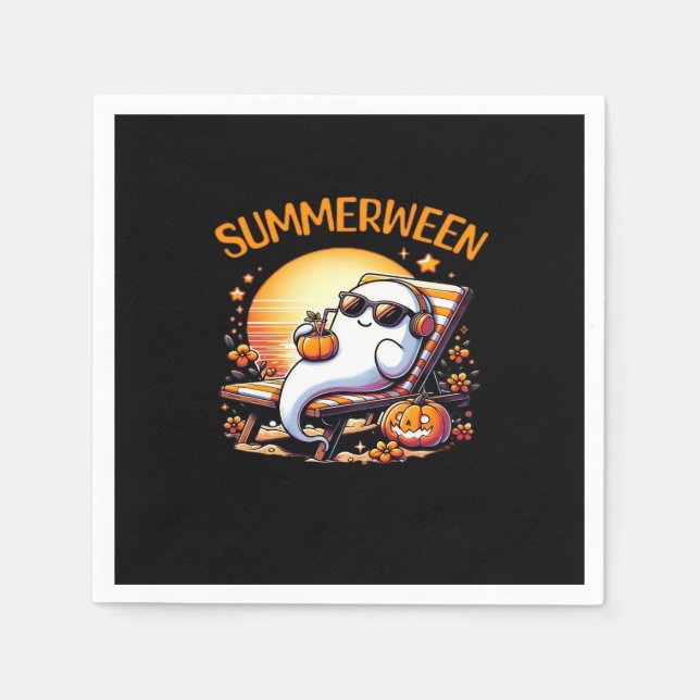 Servilleta De Papel Summerween Cute Spooky Summer (Anverso)
