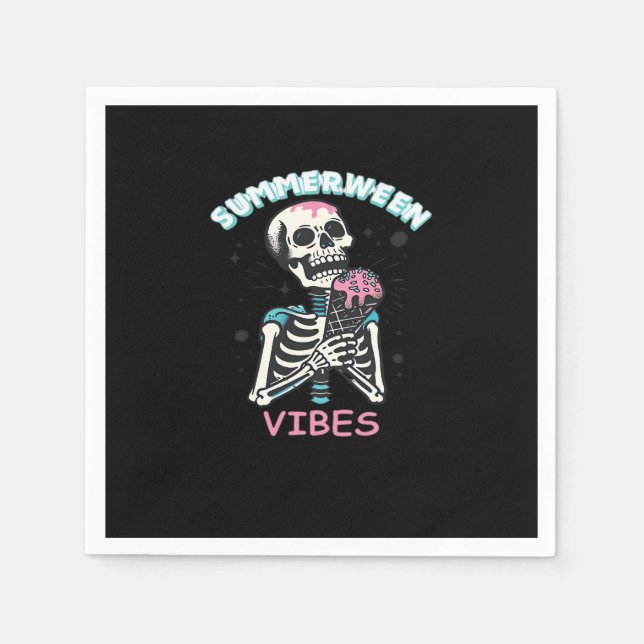 Servilleta De Papel Summerween Vibes Spooky Summer Pumpkin Classic (Anverso)