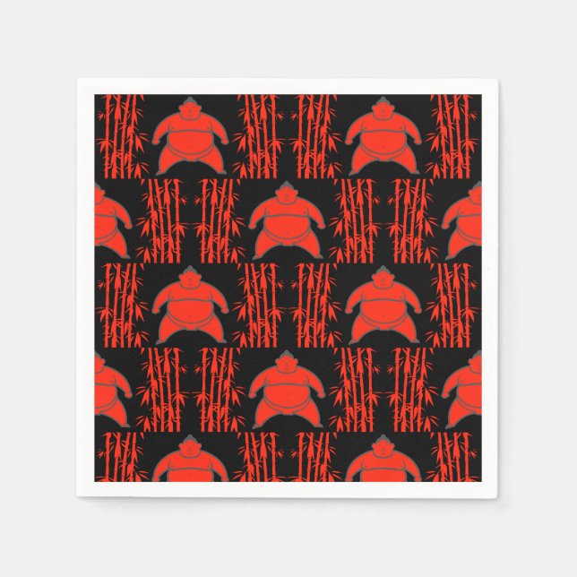 Servilleta De Papel Sumo Wrestler (Anverso)