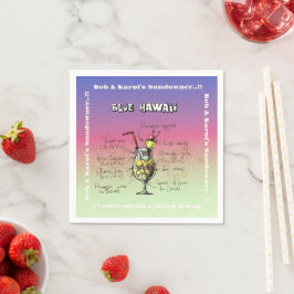 Servilleta De Papel Sundowner Blue Hawaii Cocktail Fiesta