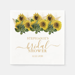 Servilleta De Papel Sunflower Bridal Shower