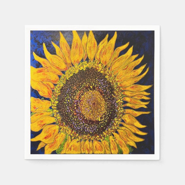 Servilleta De Papel Sunflower Cocktail Napkins (Anverso)