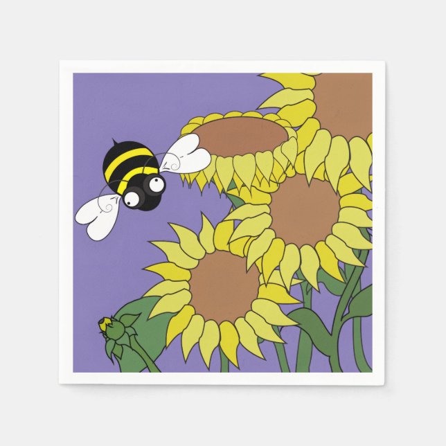 Servilleta De Papel Sunflower Cocktail Napkins (Anverso)