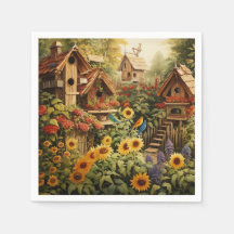 Sunflower Garden 13 Casas de Aves Azules