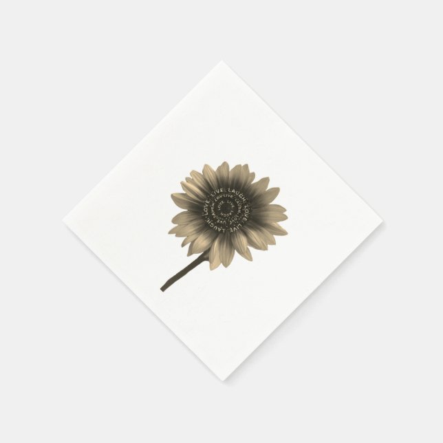 Servilleta De Papel Sunflower Live Lauder Love (Borde)