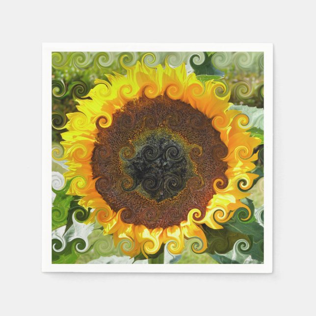 SERVILLETA DE PAPEL SUNFLOWERS (Anverso)