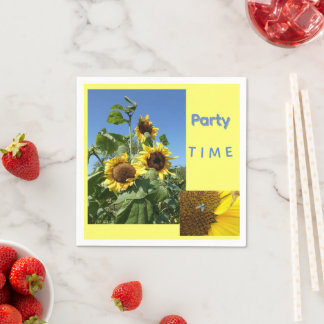 Servilleta De Papel Sunflowers Cust. Text Paper Napkin