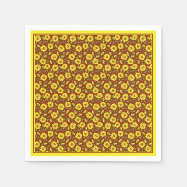 Servilleta De Papel Sunflowers Napkins (Anverso)