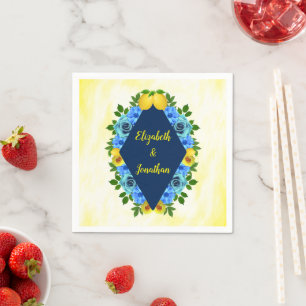 Servilleta De Papel Sunny Lemon Floral Boda