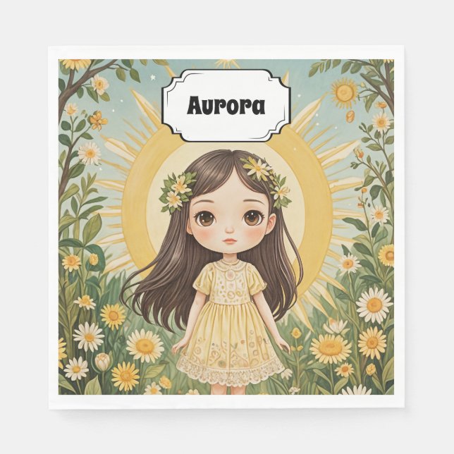 Servilleta De Papel Sunny Serenade Personalizada (Anverso)
