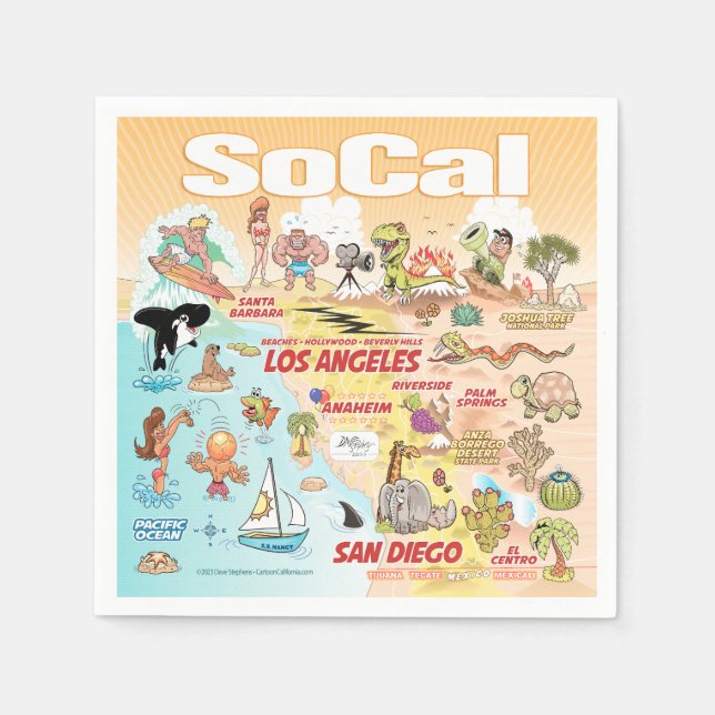 Servilleta De Papel Sunny SoCal (Anverso)