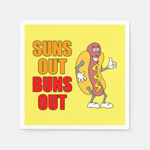 Servilleta De Papel Suns Out Buns Out Funny Hot Dog