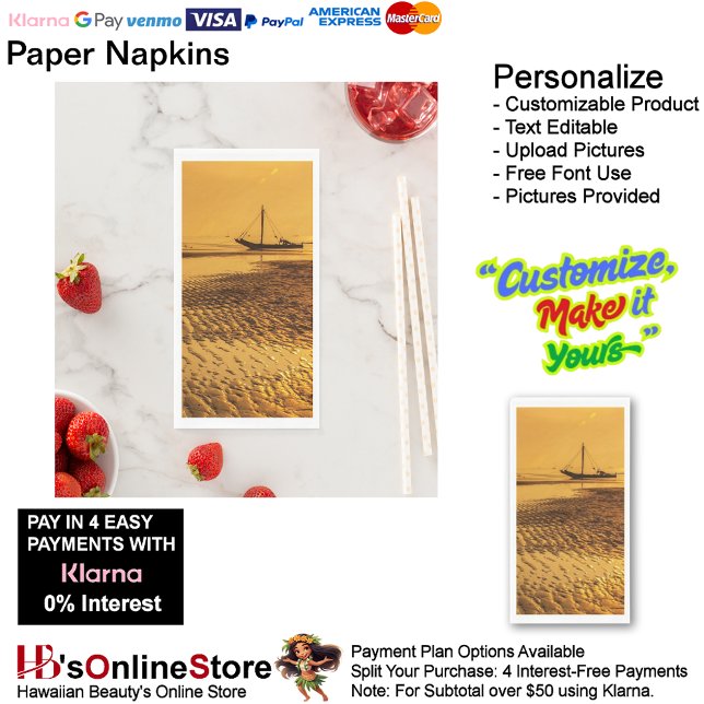 Servilleta De Papel Sunset Beach Guest Toalla de Papel servilletas 6 (Sunset Beach Tables Kitchen Restaurant Decor Paper Guest Towels 6.)