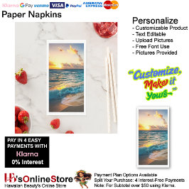 Servilleta De Papel Sunset Beach Guest Towel Paper Napkins 19