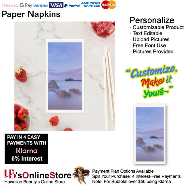 Servilleta De Papel Sunset Beach Guest Towel Paper Napkins 38 (Sunset Beach Tables Kitchen Restaurant Decor Paper Guest Towels 38.)