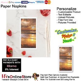 Servilleta De Papel Sunset Beach Guest Towel Paper Napkins 44