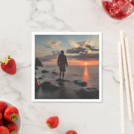 Servilleta De Papel Sunset Beach Standard Cocktail Paper Napkins 32