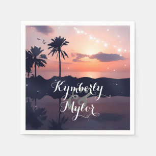 Servilleta De Papel Sunset Beach Wedding