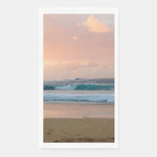 Servilleta De Papel Sunset Beach y el océano