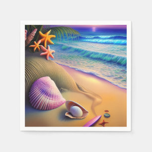 Servilleta De Papel Sunset de la playa de Fantasy Tropical