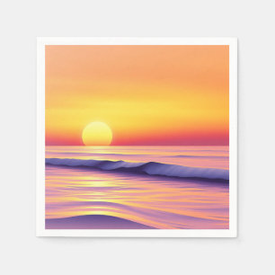 Servilleta De Papel Sunset de un sueño abstracto sobre una tranquila e