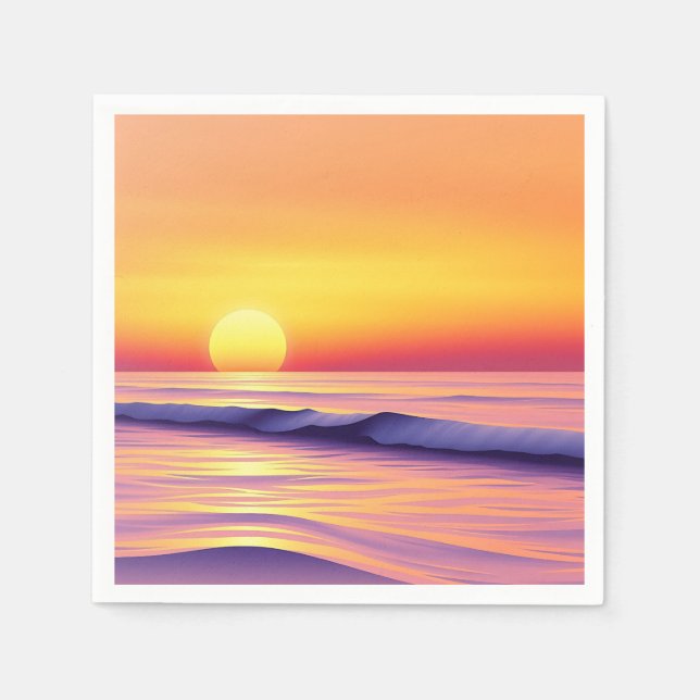 Servilleta De Papel Sunset de un sueño abstracto sobre una tranquila e (Anverso)